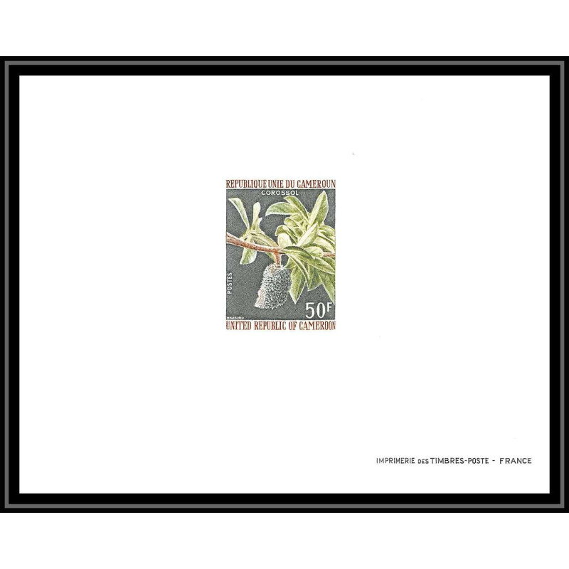 0028b Epreuve de luxe deluxe proof Cameroun N°557 fruit corossol (soursop fruit frut)