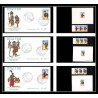 0036l Epreuve de luxe deluxe proof Cameroun N°549 /551 danse + Non dentelé imperf ** MNH bande 3 fdc