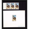 0036l Epreuve de luxe deluxe proof Cameroun N°549 /551 danse + Non dentelé imperf ** MNH bande 3 fdc