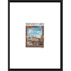0075 Epreuve de luxe deluxe proof Cameroun Poste aerienne PA N°197/199 unesco venise (venice) Tableau (Painting)