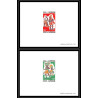 0107 Epreuve de luxe deluxe proof Cameroun N°487/488 Danse folklorique (dance) OZILA