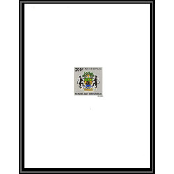 0182 Epreuve de luxe deluxe proof Gabon (gabonaise) N°7/10 service blason armoiries