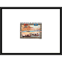 0261 Epreuve de luxe deluxe proof Haute volta Poste aerienne PA N°100/101 venise (venice) unesco Tableau (Painting)