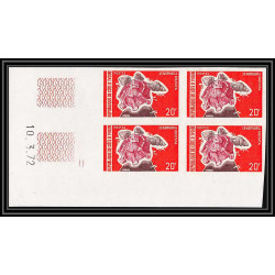 0383 Epreuve de luxe proof cote d'ivoire N°338 shell shells coquillages XENOPHORA coin date Non dentelé ** MNh imperf