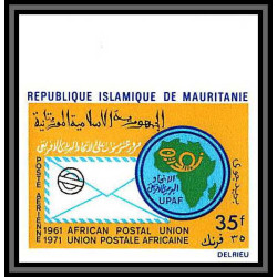 0528d Mauritanie N°116 upu upa Union postale africaine Non dentelé ** MNH Imperf 1971