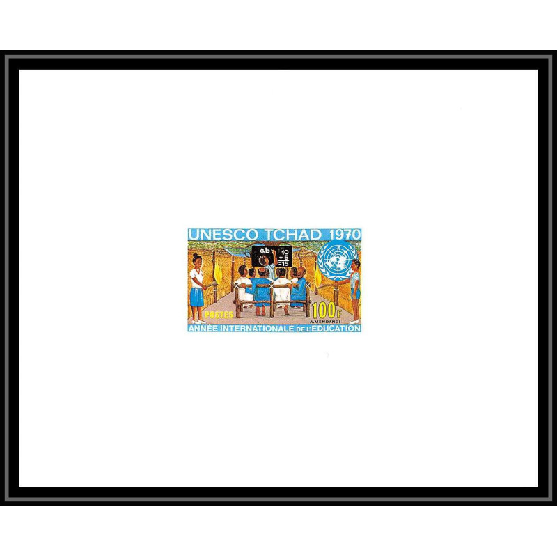 0732 Epreuve de luxe deluxe proof Tchad N°224 Année internationalede l´éducation enfant child