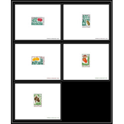 0785 Epreuve de luxe deluxe proof Mauritanie (Mauritania) N°241/245 Fruits fruts