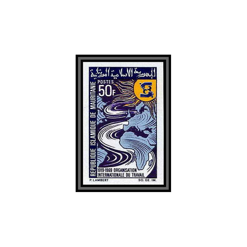 0965a - Mauritanie Mauritania N° 262 oit ILO 1969 Organisation internationale du travail Non dentelé imperf ** MNH