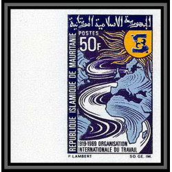 0965b - Mauritanie Mauritania N° 262 oit ILO 1969 Organisation internationale du travail Non dentelé imperf ** MNH