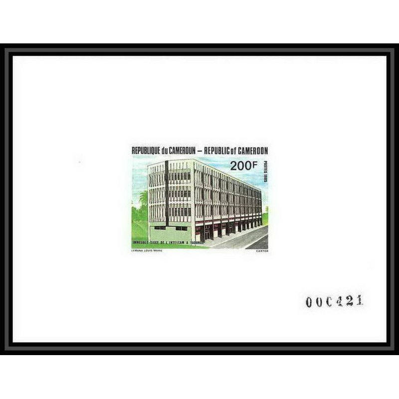 1380 épreuve de luxe / deluxe proof Cameroun N° 756 Anniversaire Intelsat