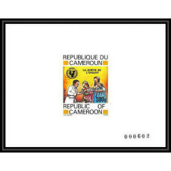 1388 épreuve de luxe / deluxe proof Cameroun N° 761 /762 Campagne pour la survie de l'enfant UNICEF CHILD