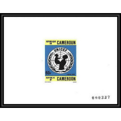 1388 épreuve de luxe / deluxe proof Cameroun N° 761 /762 Campagne pour la survie de l'enfant UNICEF CHILD