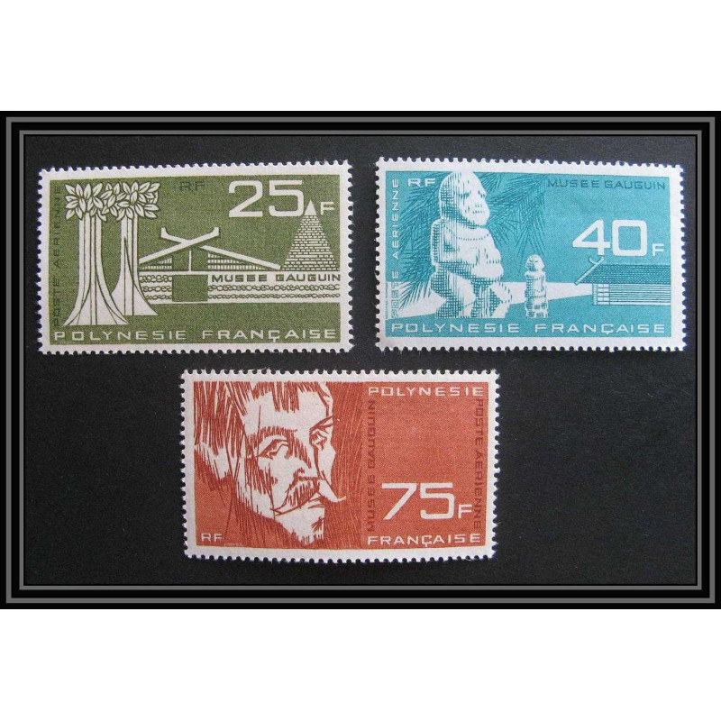 1546 Polynésie (Polynesia) PA N° 11/13 musée GAUGUIN euros Tableau (tableaux painting) ** mnh