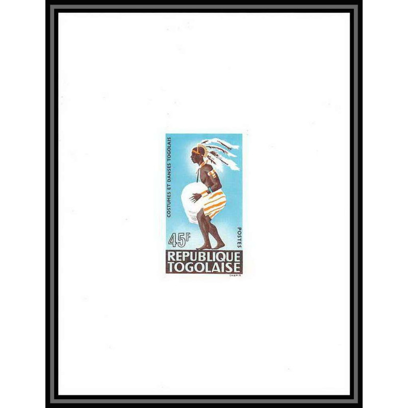 1636 épreuve de luxe / deluxe proof Togo N° 504 Costumes et danses - dance
