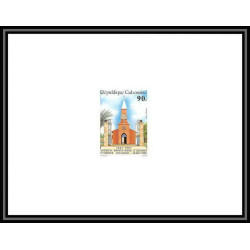1669 épreuve de luxe / deluxe proof Gabon (gabonaise) N° 627 ** Mission, Sainte-Anne Odimba Croix Eglise Religion church