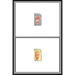 1934 épreuve de luxe / deluxe proof Nouvelle-Calédonie N° 498/499 Coquillages SHELL SHELLS