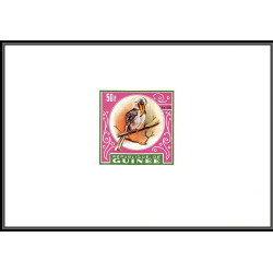 2080 oiseau à identifier oiseaux (birds) 1962 Guinée guinea épreuve de luxe deluxe proof TTB 