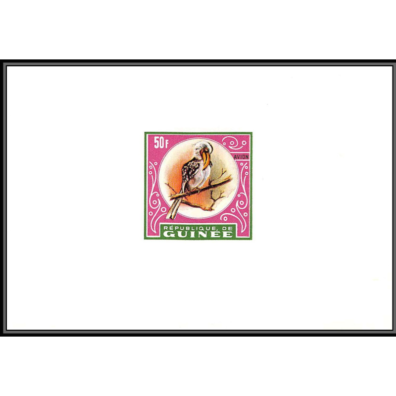 2081 oiseau à identifier oiseaux (birds) 1962 Guinée guinea épreuve de luxe deluxe proof TTB 