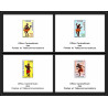 2168/ Centrafricaine N°139/142 Danses traditionnelles dance épreuve de luxe (deluxe proof)
