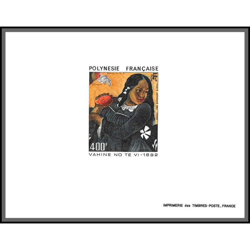 2180/ Polynésie PA N°183 gauguin la vahiné à la mangue Tableau (Painting) épreuve deluxe proof