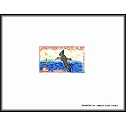 2197/ Saint-Pierre et Miquelon PA N°72 le puffin majeur Shearwater oiseaux birds épreuve de luxe deluxe proof 1993