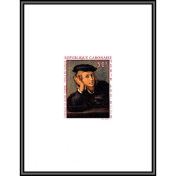 2452 gabon gabonaise PA N°104/106 Tableau Painting RAPHAEL 1970 épreuve de luxe deluxe proof Non dentelé imperf