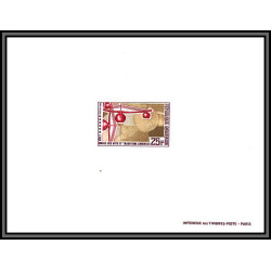 2454 gabon gabonaise PA N°239/242 musée museum art 1969 épreuve de luxe deluxe proof Non dentelé imperf