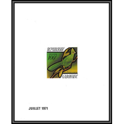 2455 gabon gabonaise N°278/282 oiseaux (birds) aigrette halcyon touraco épreuve de luxe deluxe proof Non dentelé imperf