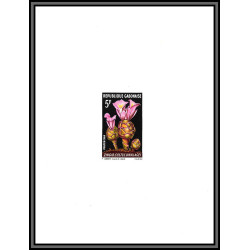 2460 gabon N°246/247 fleur flowers flower fleurs 1969 Non dentelé imperf + épreuve de luxe deluxe proof