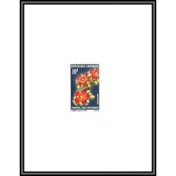 2460 gabon N°246/247 fleur flowers flower fleurs 1969 Non dentelé imperf + épreuve de luxe deluxe proof