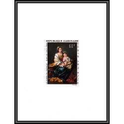 2461 gabon gabonaise PA N°66/68 Tableau Painting RAPHAEL 1970 épreuve de luxe deluxe proof Non dentelé imperf
