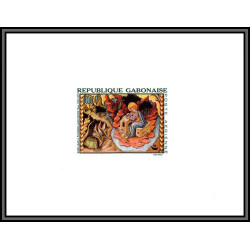 2461 gabon gabonaise PA N°66/68 Tableau Painting RAPHAEL 1970 épreuve de luxe deluxe proof Non dentelé imperf