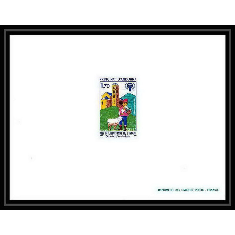 Andorre (Andorra) N°279 UNICEF année internationale enfant (child) mouton épreuve de luxe (deluxe proof)