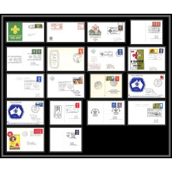 Scouts scout (scouting - jamboree) - Collection de 18 lettres (covers) fdc all differents