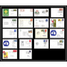 Scouts scout (scouting - jamboree) - Collection de 18 lettres (covers) fdc all differents