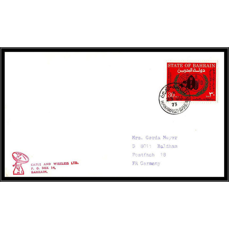 66303 skylab 3 23/7/1973 bahrain espace space lettre cover