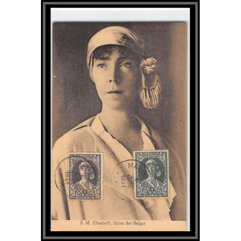 49138 N°328/329 reine elisabeth antituberculeux 1931 belgique belgium Carte maximum (card)
