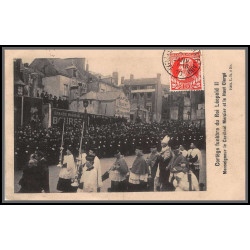 56679 N°74 léopold II 2 cortège funèbre 1918 belgique Carte maximum (card) édition LR