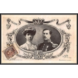 56681 N°136 elisabeth albert 1er 1916 gloire a la belgique honneur souverains Carte maximum (card)