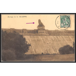 56687 N°110 Lion 1912 barrage de gileppe statue lion belgique Carte maximum (card)