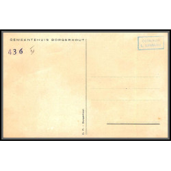 56689 N°436 hotel de ville borgerhout 3/10/1936 belgique Carte maximum (card) collection lemaire