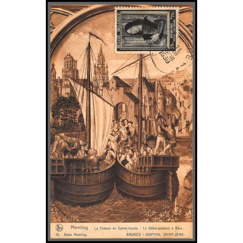 56706 N°512 memling gruge 11/8/1939 la chasse belgique Carte maximum (card) fdc édition thill