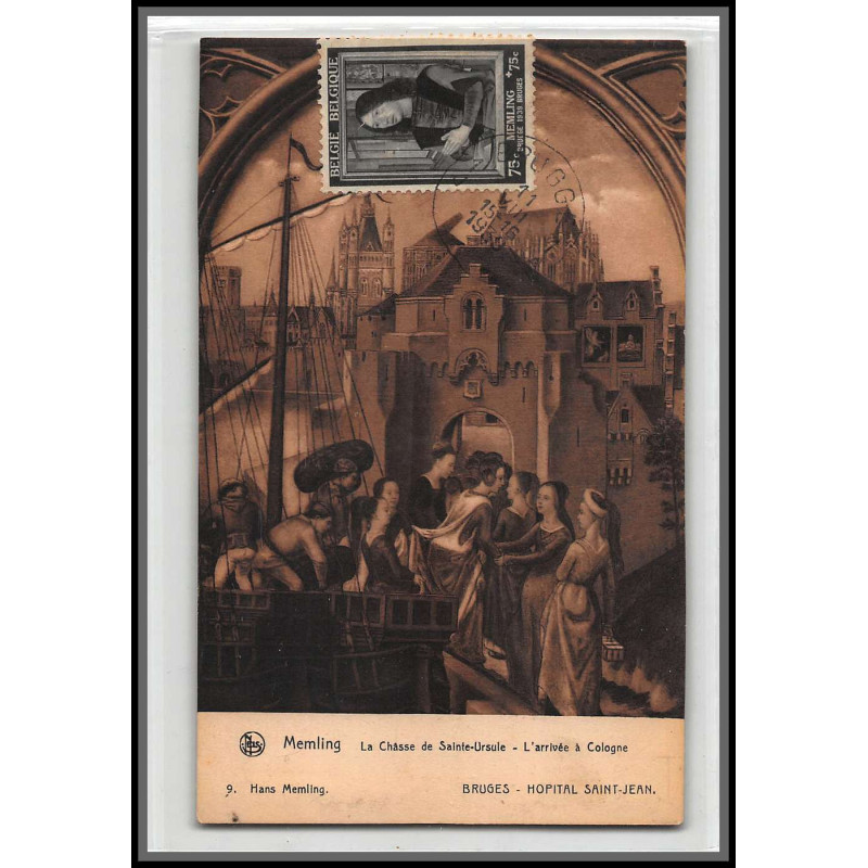 56708 N°512 memling gruge 11/8/1939 la chasse belgique Carte maximum (card) fdc édition thill