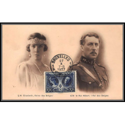 56715 N°243 albert roi et elisabeth reine 27/10/1927 belgique Carte maximum (card) cailliau édition