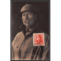 56727 N°168/169/171 albert 1er roi casqué 1919 belgique lot de 3 Carte maximum (card) fdc édition cailliau