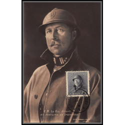 56727 N°168/169/171 albert 1er roi casqué 1919 belgique lot de 3 Carte maximum (card) fdc édition cailliau