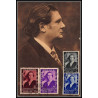 56738 N°456/457 concours musique music ysaye elisabeth recommandé 19/10/1937 belgique Carte maximum édition schott