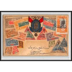 56815 N°89 circulée en 1921 RRR cote francaise des somalis Carte maximum (card) timbres gaufrée embossée