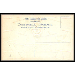 56817 N°27 vue de djibouti 1910 cote francaise des somalis Carte maximum (card) timbres gaufrée embossée