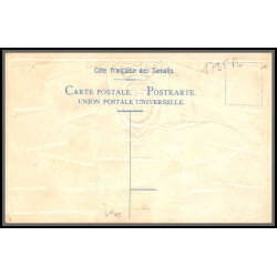 56818 N°9 vue de djibouti 1906 cote francaise des somalis Carte maximum (card) timbres gaufrée embossée